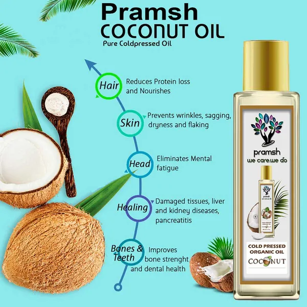 Pramsh_Cold_Pressed_Organic_Coconut_Oil_Hair_Skin_Care_200Ml