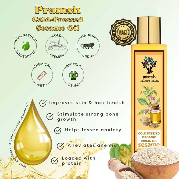 Pramsh_Cold_Pressed_Organic_Virgin_Sesame_Oil_50Ml