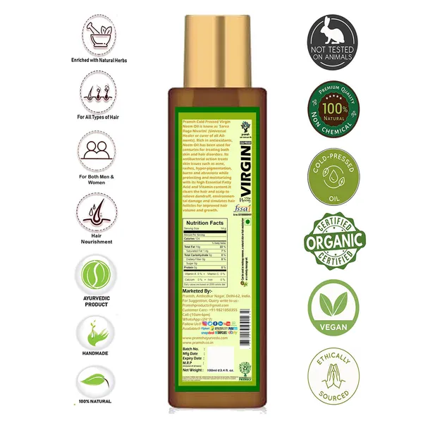 Pramsh_Cold_Pressed_Organic_Virgin_Neem_Oil_Ayurvedic_100Ml