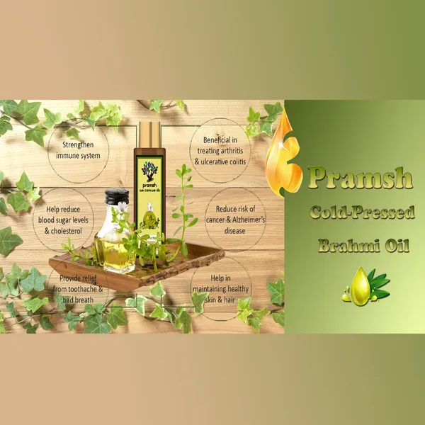 Pramsh_Cold_Pressed_Organic_Virgin_Brahmi_Oil_200Ml