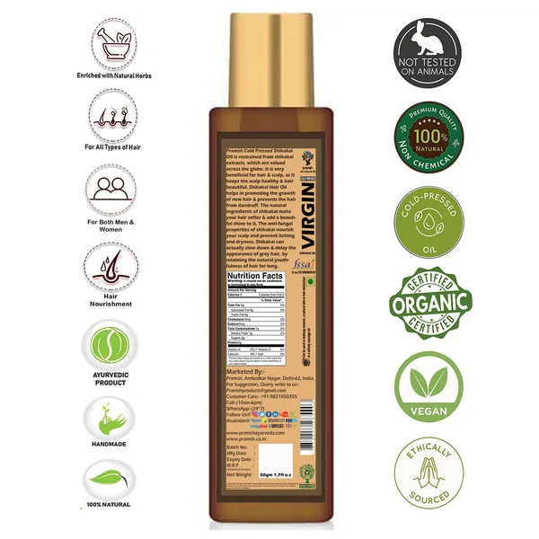 Pramsh_Cold_Pressed_Organic_Virgin_Shikakai_Hair_Oil_50Ml