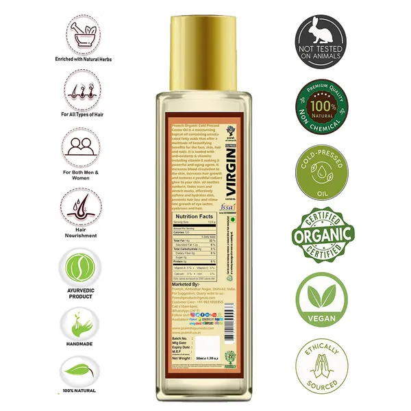 Pramsh_Cold_Pressed_Organic_Virgin_Castor_Oil_Hair_Growth_50Ml