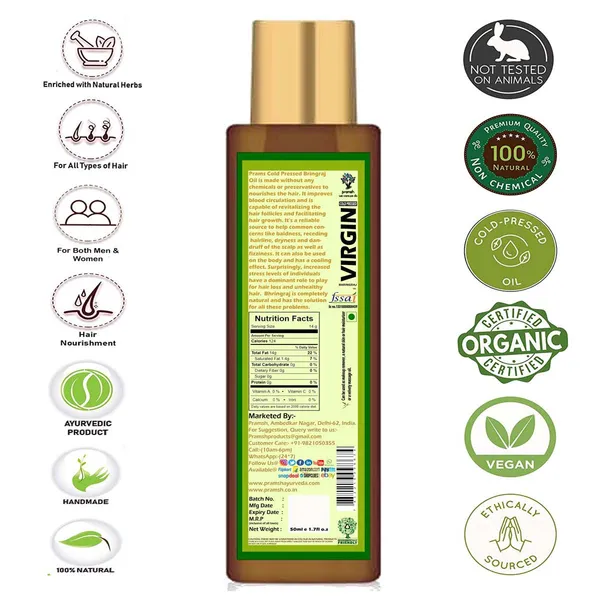 Pramsh_Cold_Pressed_Organic_Virgin_Bhringraj_Oil_50Ml