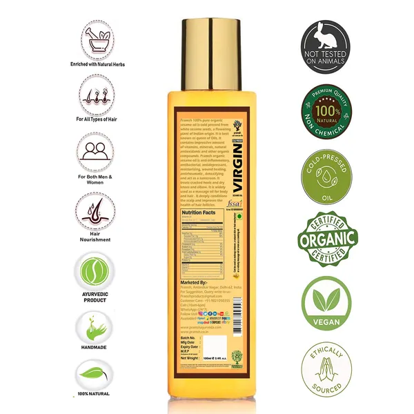 Pramsh_Cold_Pressed_Organic_Virgin_Sesame_Oil_Hair_&_Skin_Care_100Ml