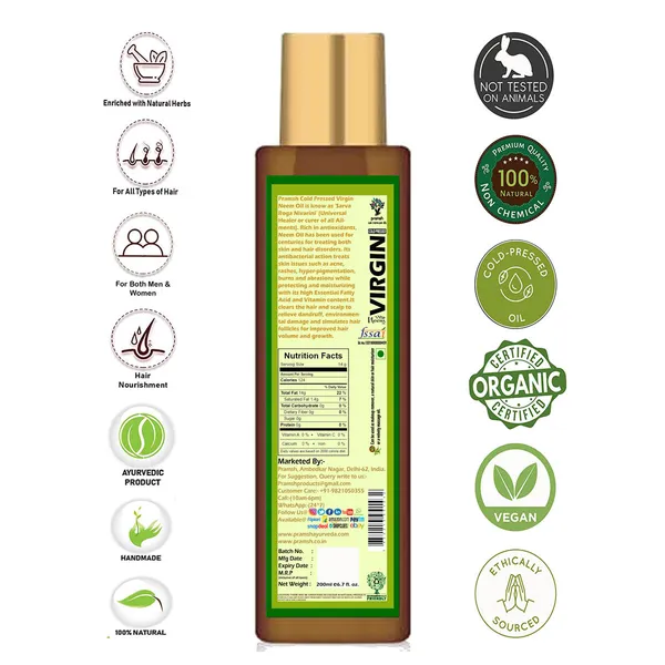 Pramsh_Cold_Pressed_Organic_Virgin_Neem_Oil_200Ml