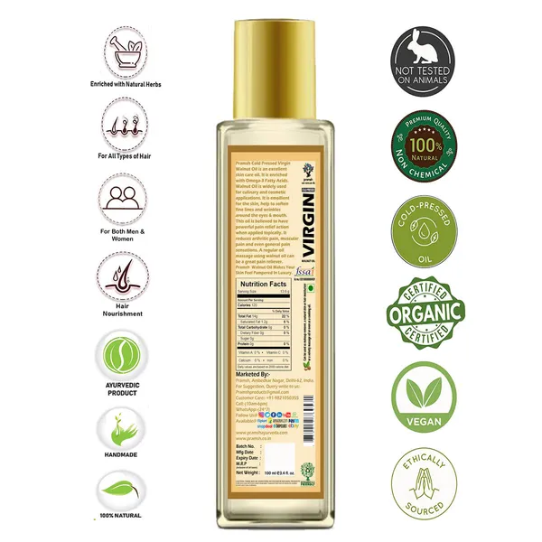 Pramsh_Cold_Pressed_Organic_Virgin_Walnut_Oil_100Ml