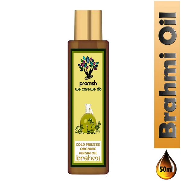 Pramsh_Cold_Pressed_Organic_Virgin_Brahmi_Herbal_Hair_Oil_50Ml