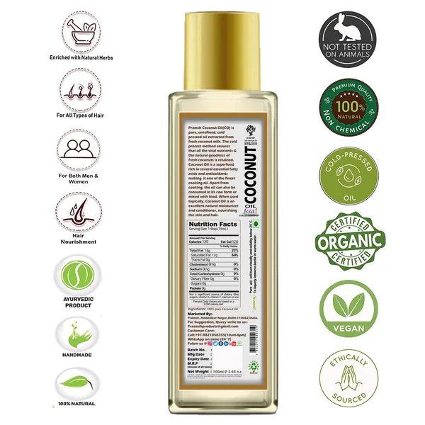 Pramsh_Cold_Pressed_Organic_Coconut_Oil_100Ml