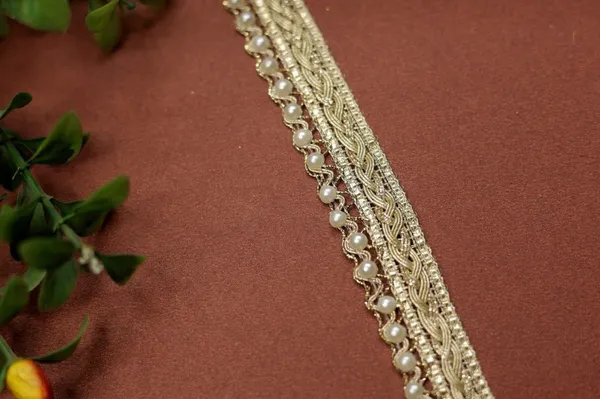 Golden_Pearl_Embellished_Decorative_Lace_Trim