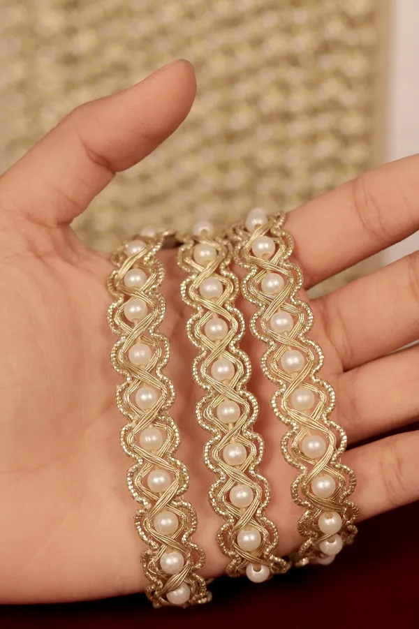 Royal_Pearl_Mesh_Lace_with_Golden_Weave_Detailing