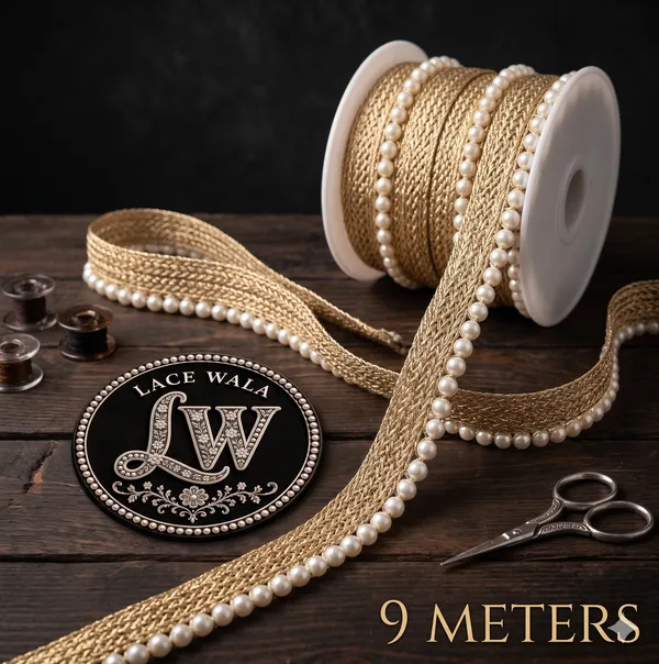 Lace_Wala_Golden_Pearl_Trim_Decorative_Lace__9_Meters