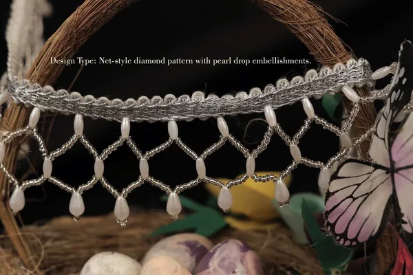 Silver_Diamond_Net_Pattern_Pearl_Drop_Headband