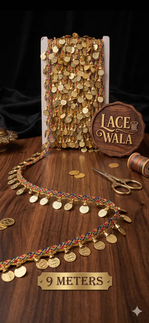 Golden_Coin_Embellished_Multicolor_Silk_Threadwork_Trim