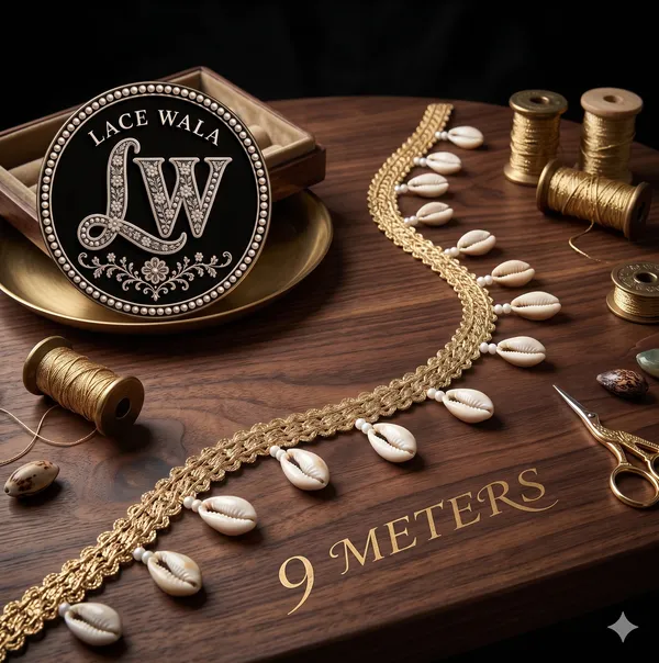 Golden_Braided_Lace_with_Cowrie_Shell_Trim__9_Meters