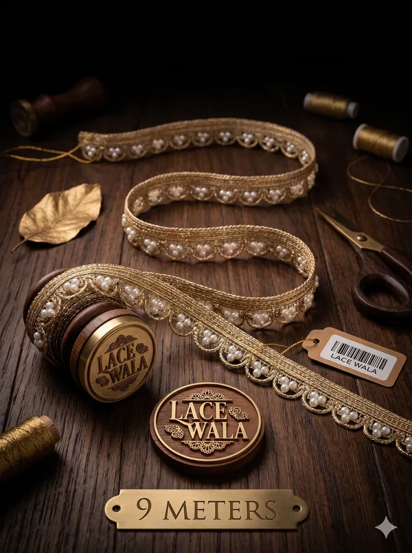 Golden_Pearl_Embellished_Decorative_Lace_Trim_9_Meters