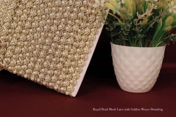 Royal_Pearl_Mesh_Lace_with_Golden_Weave_Detailing