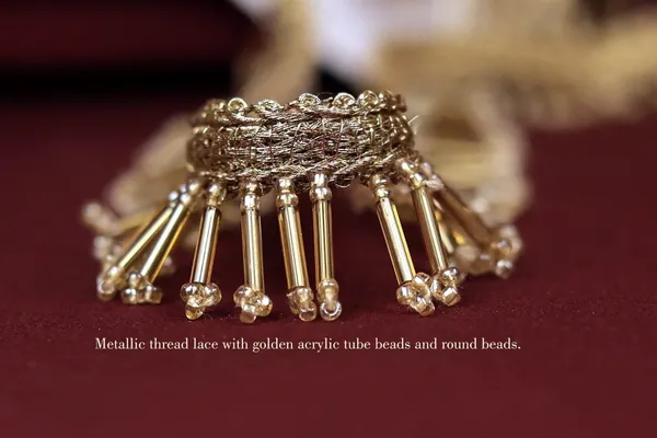 Metallic_Gold_Thread_Lace_With_Acrylic_Tube_Beads_And_Round_Beads