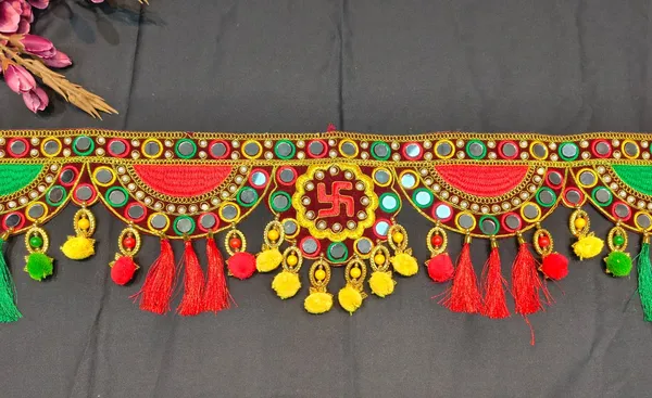 Traditional_Red_Green_Decorative_Door_Toran_with_Swastik_Design_&_Colorful_Tassels_{_37_INCH_}
