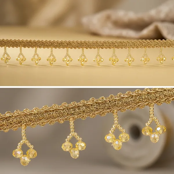 Golden_Beaded_Decorative_Trim_With_FourPetal_Floral_Dangles