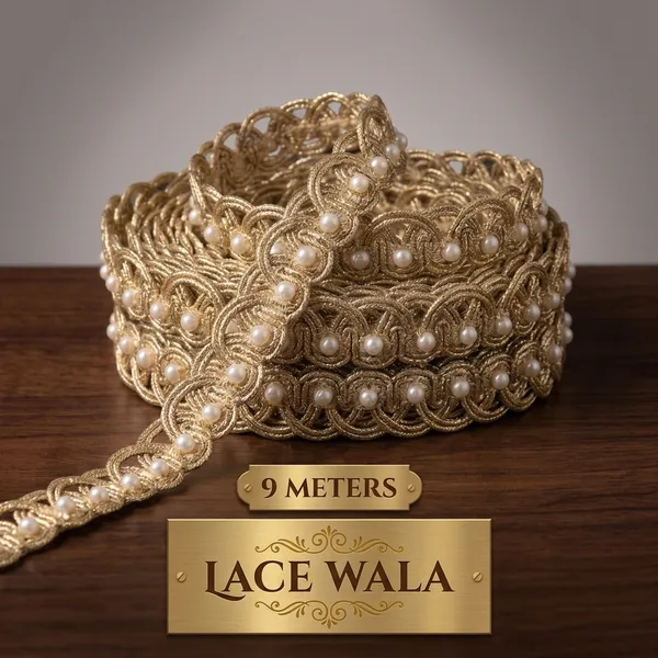 Golden_Pearl_Embellished_Decorative_Lace_Trim_9_Meters