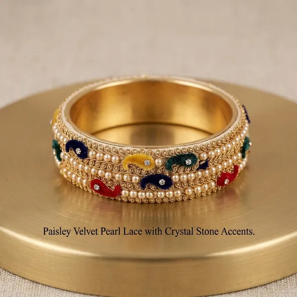 Gold_Velvet_Pearl_Lace_Paisley_Bangle_Set_with_Crystal_Accents