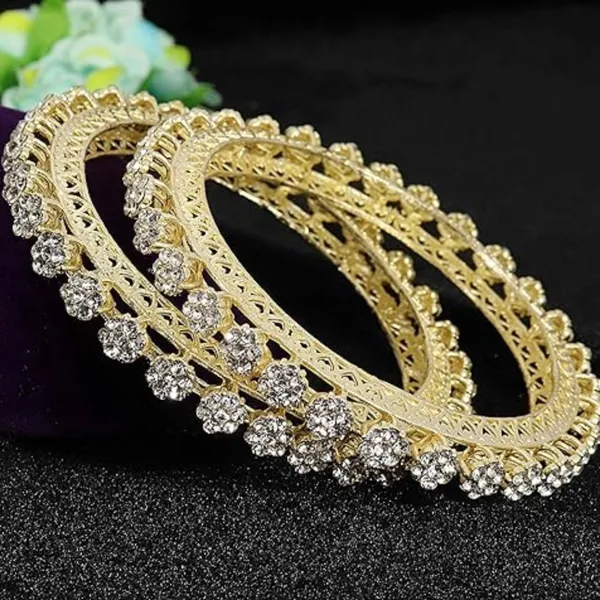 White_Gold_Plated_Pearl_Studded_Designer_Bangle_Set_For_Women_Pack_of_2