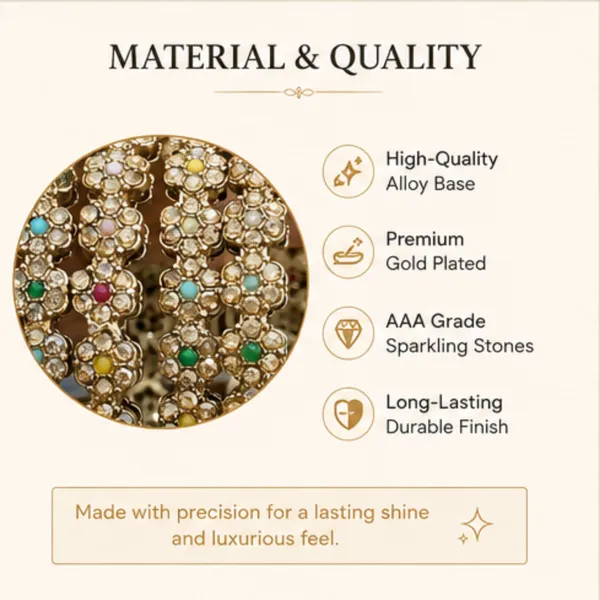 White_Gold_Tone_Crystal_Floral_Bangle_Set_For_Women