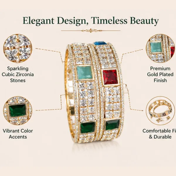 Golden_White_Gold_Plated_Cubic_Zirconia_Gemstone_Bangle_Set_For_Women