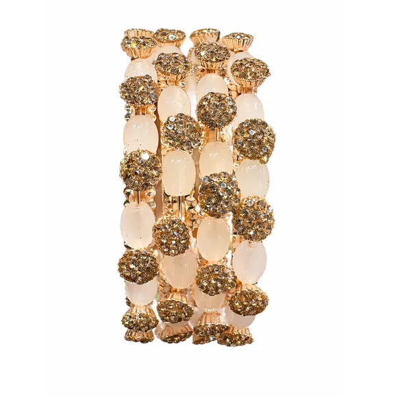 Golden_White_Gold_Tone_Crystal_Stretch_Bangle_Set_For_Women
