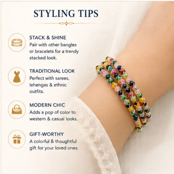 Multicolour_Alloy_Faceted_Bead_Gold_Tone_Bangle_Set_For_Women