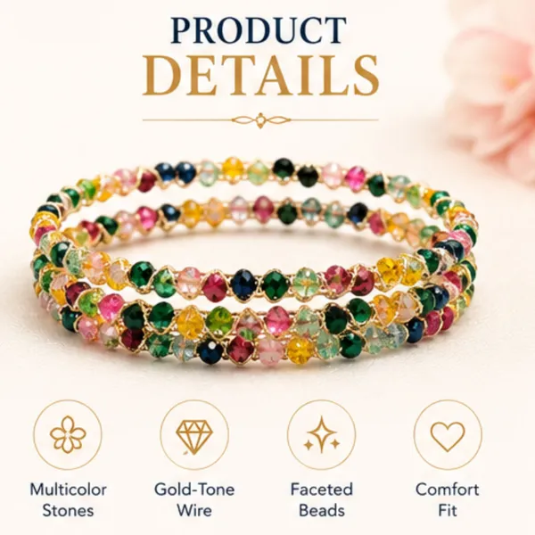 Multicolour_Alloy_Faceted_Bead_Gold_Tone_Bangle_Set_For_Women