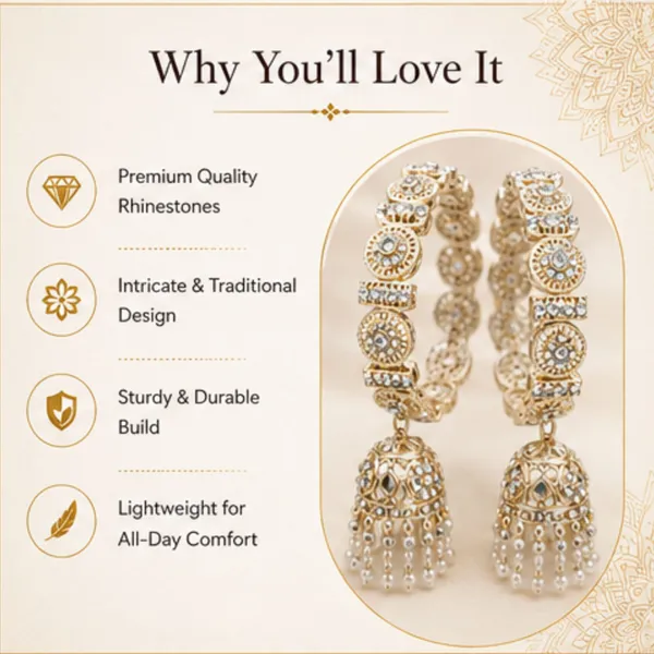 Golden_Alloy_Rhinestone_Pearl_Jhumka_Dangler_Bangle_Set_For_Women