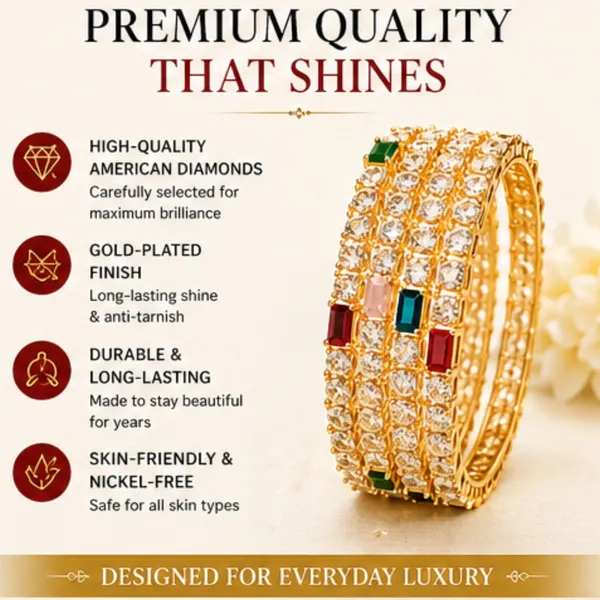 Golden_White_Gold_Plated_Multicolor_Stone_Designer_Bangle_Set_For_Women