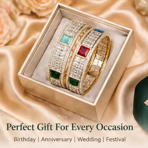 Golden_White_Gold_Plated_Cubic_Zirconia_Gemstone_Bangle_Set_For_Women