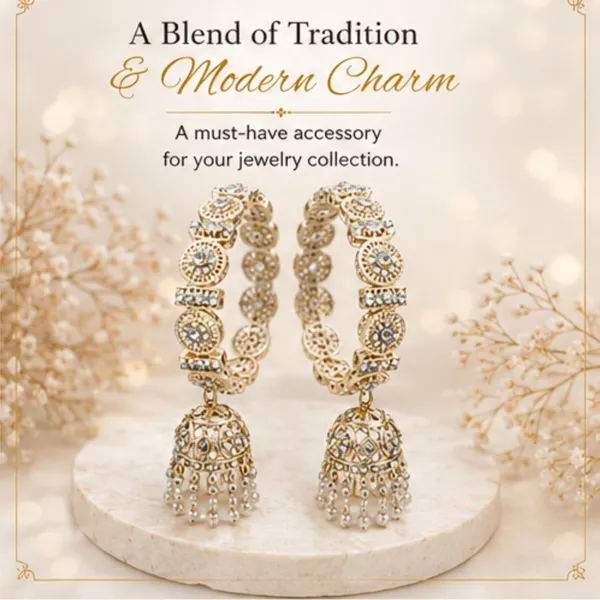 Golden_Alloy_Rhinestone_Pearl_Jhumka_Dangler_Bangle_Set_For_Women