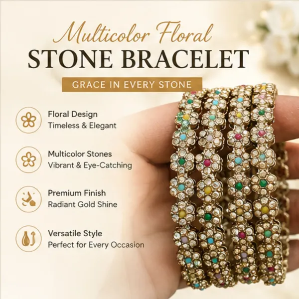 White_Gold_Tone_Crystal_Floral_Bangle_Set_For_Women