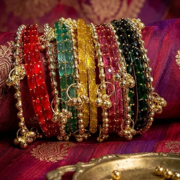 Multicolour_Alloy_Beaded_Golden_Accent_Bangle_Set_For_Women
