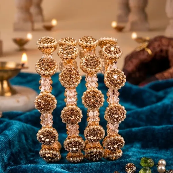 Golden_White_Gold_Tone_Crystal_Disc_Embellished_Bangle_Set_For_Women