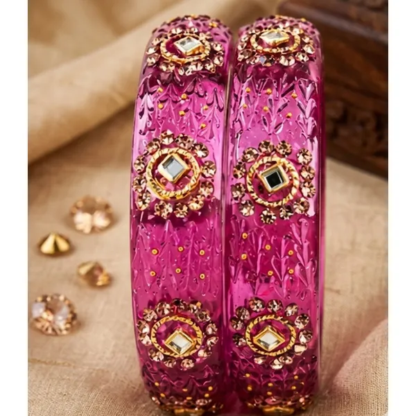 Purple_Alloy_Meenakari_Kundan_Bangle_Set_For_Women_Pack_of_2