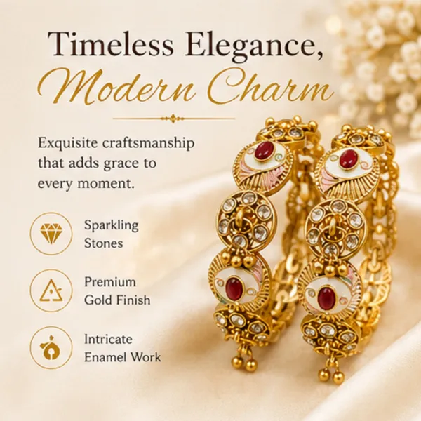 Golden_Gold_Plated_Kundan_Ruby_Bangle_Set_For_Women
