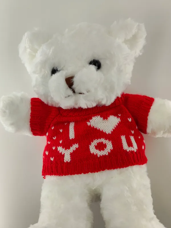 White_Teddy_Bear_With_Red_'I_Love_You'_Sweater_Soft_Plush_Toy