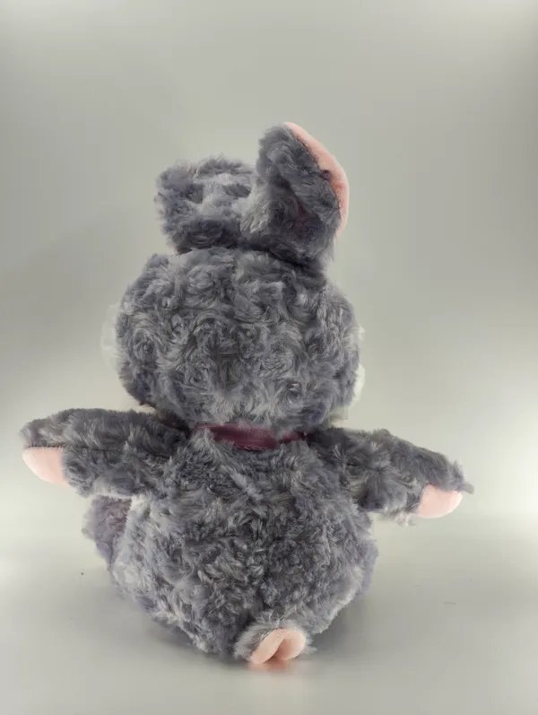 Grey_And_White_Plush_Stuffed_Bunny_Rabbit_Toy_With_Pink_Ribbon