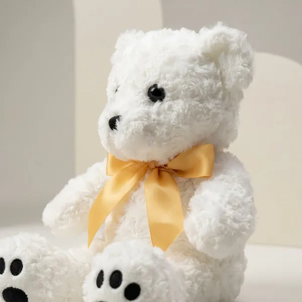 Fluffy_White_Plush_Teddy_With_Orange__Ribbon