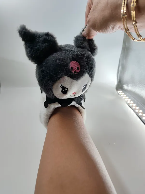 Cute_Kuromi_Slap_Band_Plush_Toy_Black