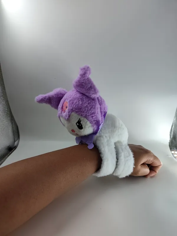 Cute_Kuromi_Slap_Band_Plush_Toy_Purple