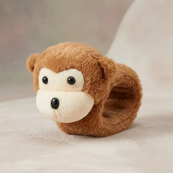 Cute_Monkey_Slap_Band_Plush_Toy_Light_Brown