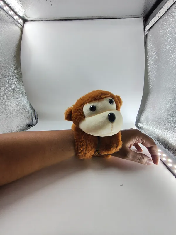 Cute_Monkey_Slap_Band_Plush_Toy_Light_Brown