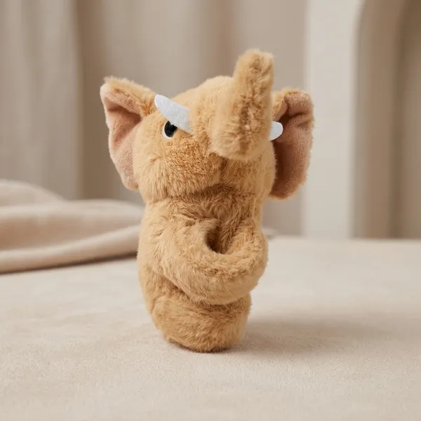 Cute_Elephant_Slap_Band_Plush_Toy_Light_Brown