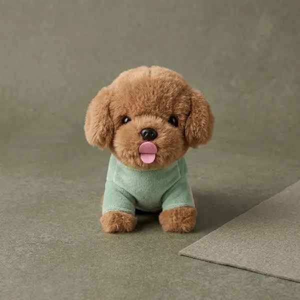 Cute_Puppy_Plush_Charm_Olive_Green