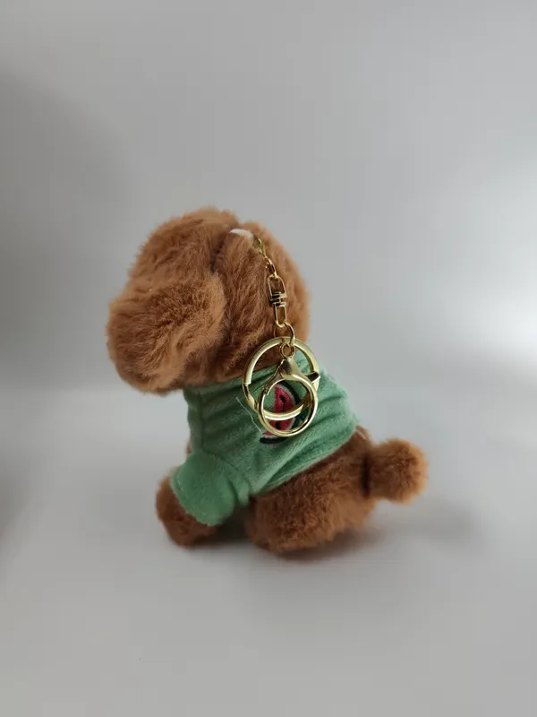Cute_Puppy_Plush_Charm_Olive_Green